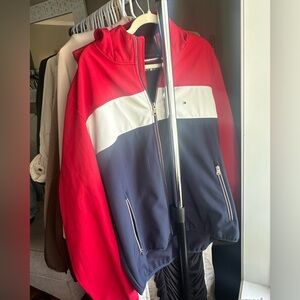 Tommy Hilfiger Red, White, and Blue Zip-Up Jacket